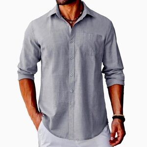 Old Navy Gray Casual Button Down Shirt